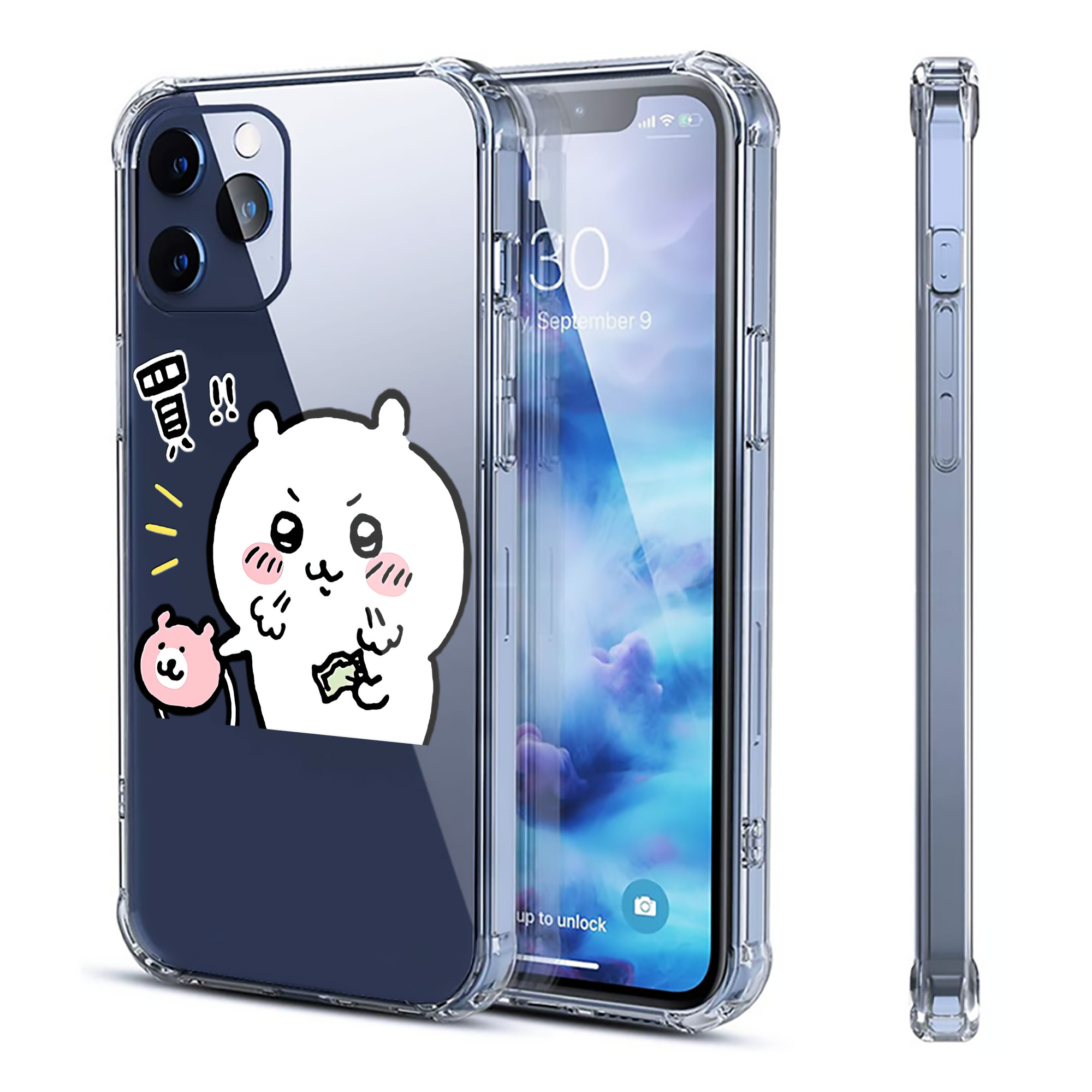 （画像用） ちいかわ ちいかわ Chii-kawa chiikawa 【iPhone 12シリーズ対応】透明スマホケース（クリアソフトケース）